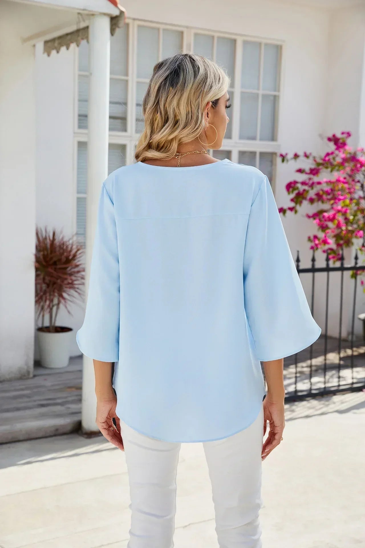 LeRoxy | Elegante V-hals Blouse voor Vrouwen | Stijlvolle en Comfortabele Top