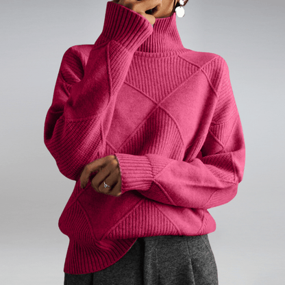 LeRoxy | Coltrui Dames | Zachte Gebreide Trui met Col | Comfortabele Wintertrui