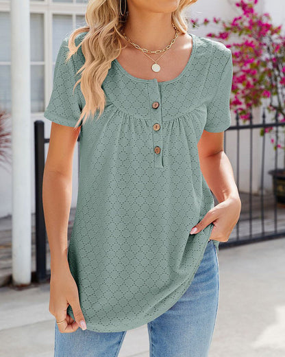 LeRoxy | Shirt met Knopen | Trendy Lente en Zomer Must-Have voor Elke Garderobe