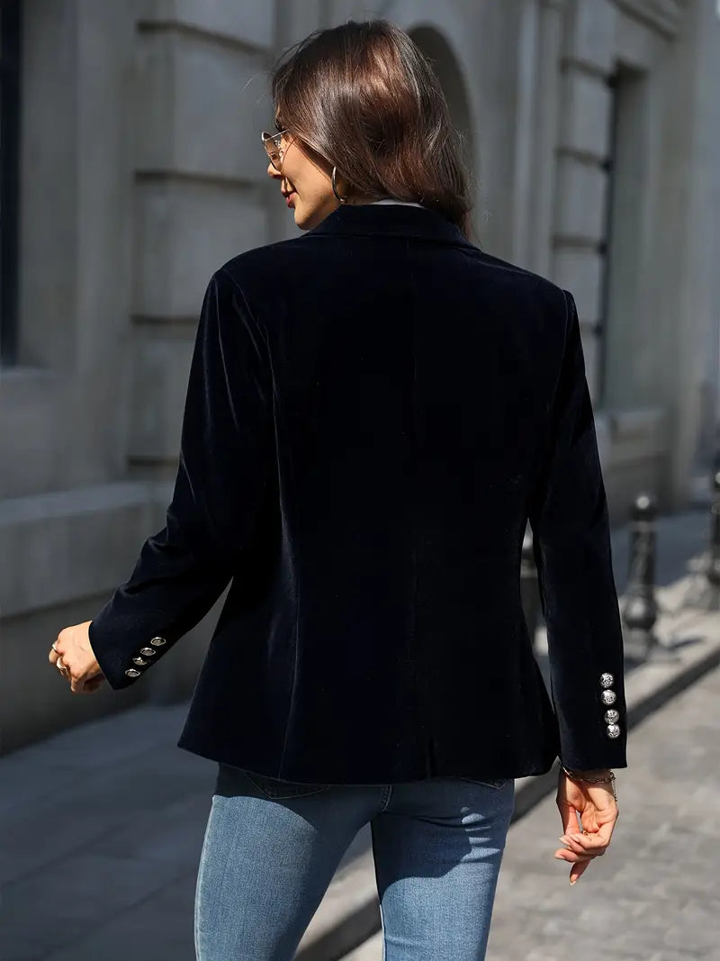 LeRoxy | Fluwelen Getailleerde Dames Blazer | Elegante Vrouwelijke Colbert