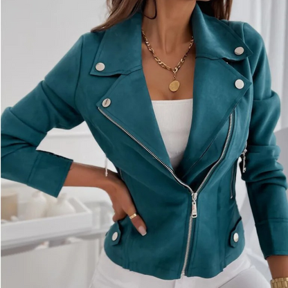 LeRoxy | Chique Suède Jas | Tijdloze Elegantie en Luxe voor Elke Gelegenheid