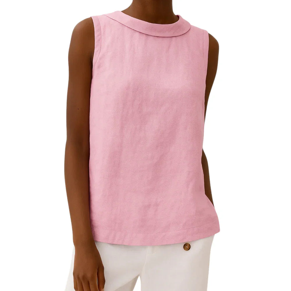 LeRoxy | Dames Mouwloze Top met Verfijnde Achterkraag | Zomer Blouse