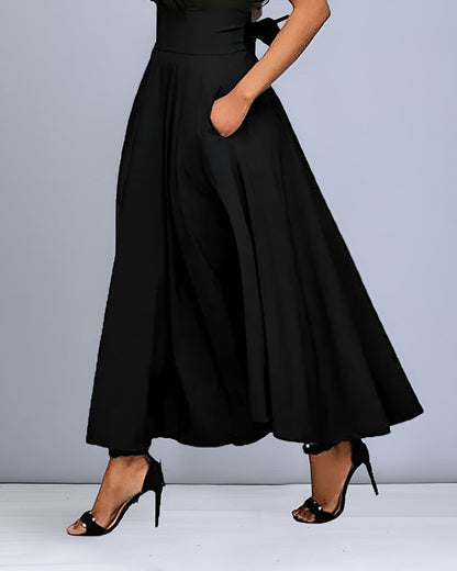 LeRoxy | Maxi Rok Dames | Stijlvolle Hoge Taille met Geplooid Ontwerp voor Elegante Look