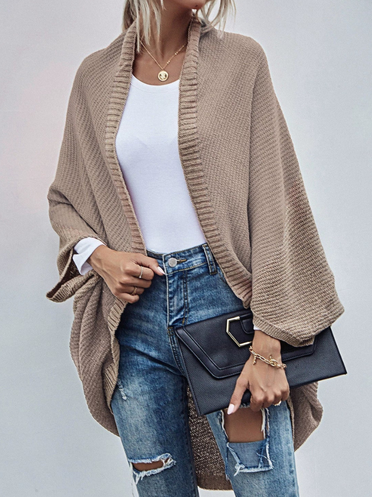 LeRoxy | Oversized Cardigan met Vleermuismouwen | Comfortabele Gebreide Damestrui