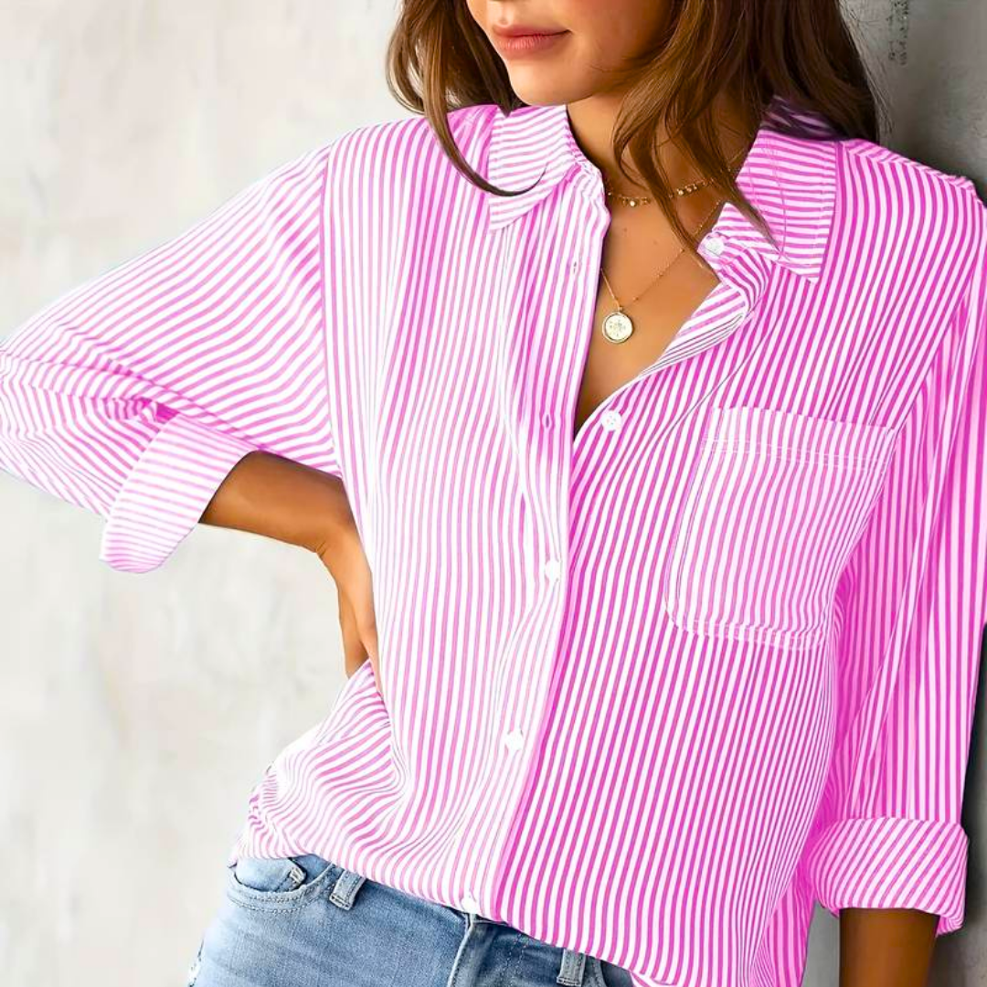 LeRoxy | Damesblouse met knoopsluiting in klassiek design, gemaakt voor comfort