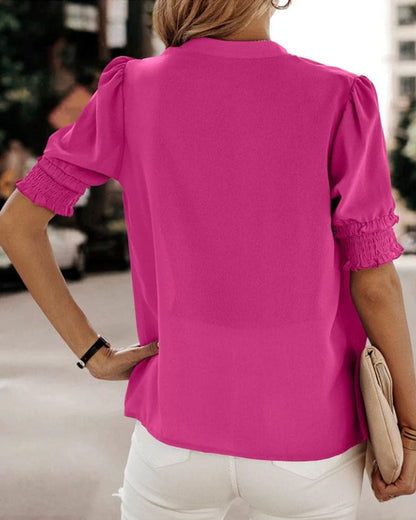 LeRoxy | Dames V-hals blouse | stijlvolle en comfortabele top