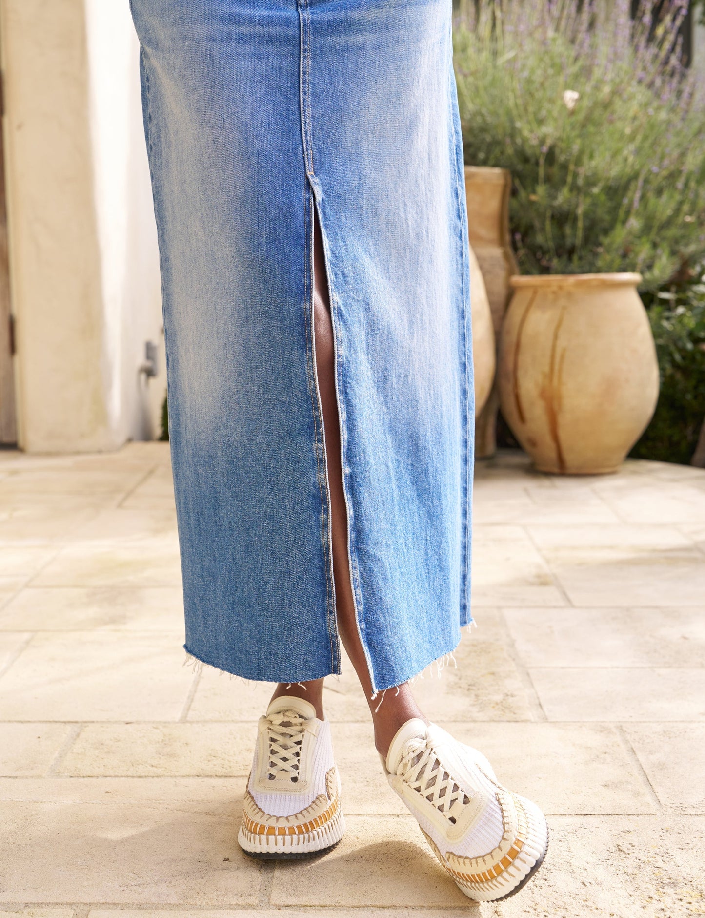 LeRoxy | Denim Maxi Rok | Stijlvolle Lichtblauwe Dames Denimrok voor een Trendy Look