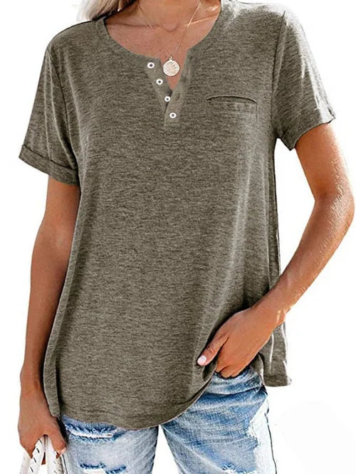 LeRoxy | Dames Shirt met Korte Mouwen | Perfect voor Lente en Zomer