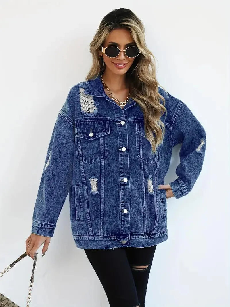 LeRoxy | Oversized Dames Jeansjack | Waterdicht, Gevoerd & Comfortabel
