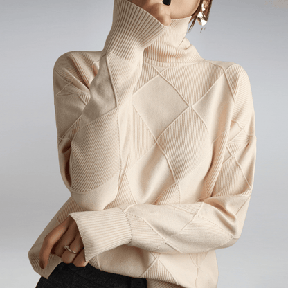 LeRoxy | Coltrui Dames | Zachte Gebreide Trui met Col | Comfortabele Wintertrui