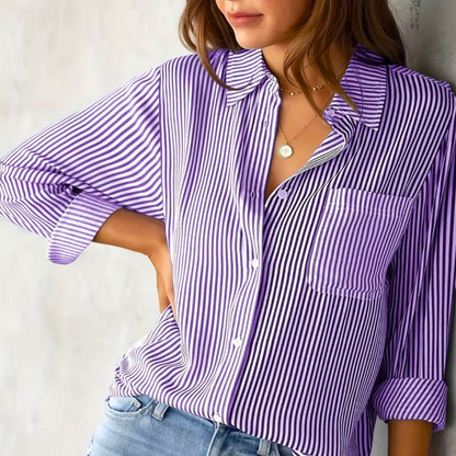 LeRoxy | Damesblouse met knoopsluiting in klassiek design, gemaakt voor comfort