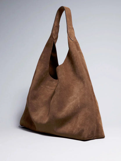 LeRoxy | Vegan Suède Tote Tas | Ruime Draagtas met Magnetische Sluiting