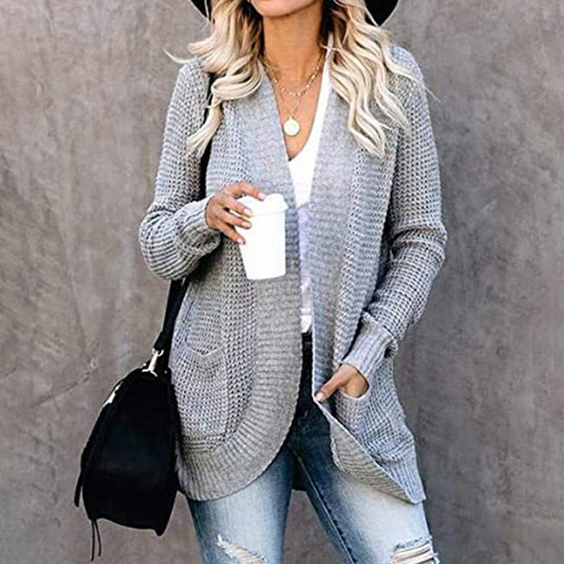 LeRoxy | Dames Cardigan Gebreid | Zacht Relaxed Vest met Zakken