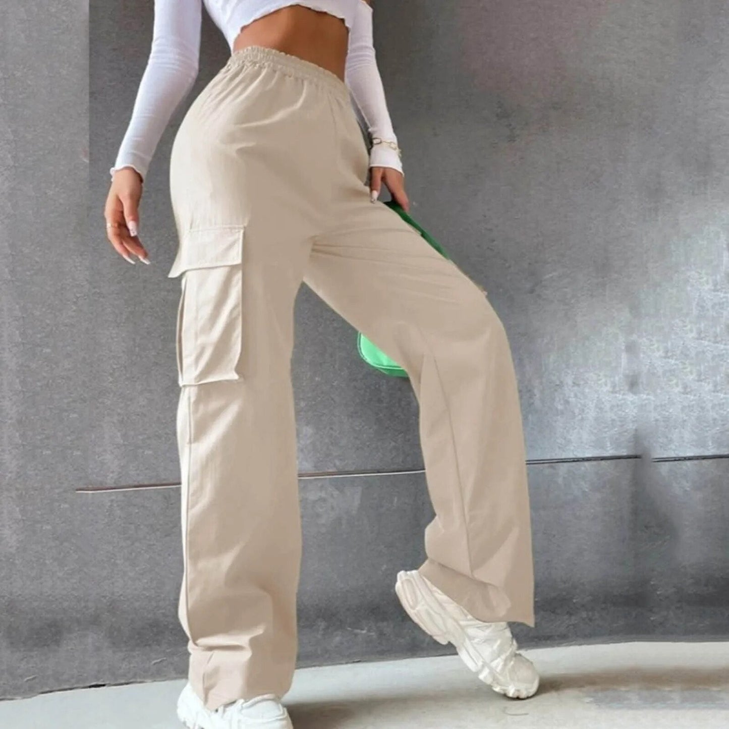 LeRoxy | Dames Hoge Taille Cargo Broek | Comfortabele en Stijlvolle Cargo Pants