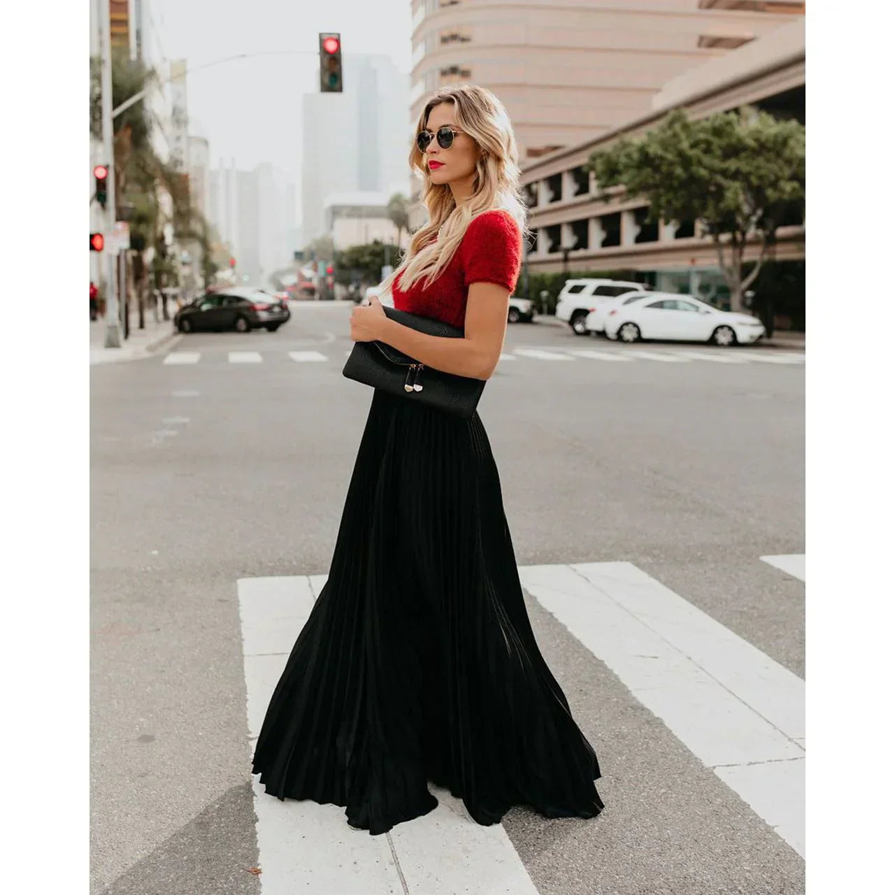 LeRoxy | Vouwrok Maxi | Elegante Lange Rok voor een Stijlvolle en Gracieuze Look