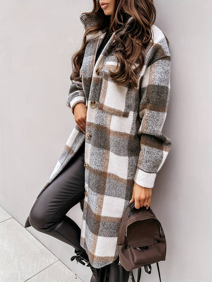 LeRoxy | Trendy Ruitjes Jas voor Dames | Stijlvolle Herfst/Winterjas