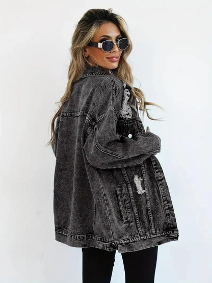 LeRoxy | Oversized Dames Jeansjack | Waterdicht, Gevoerd & Comfortabel