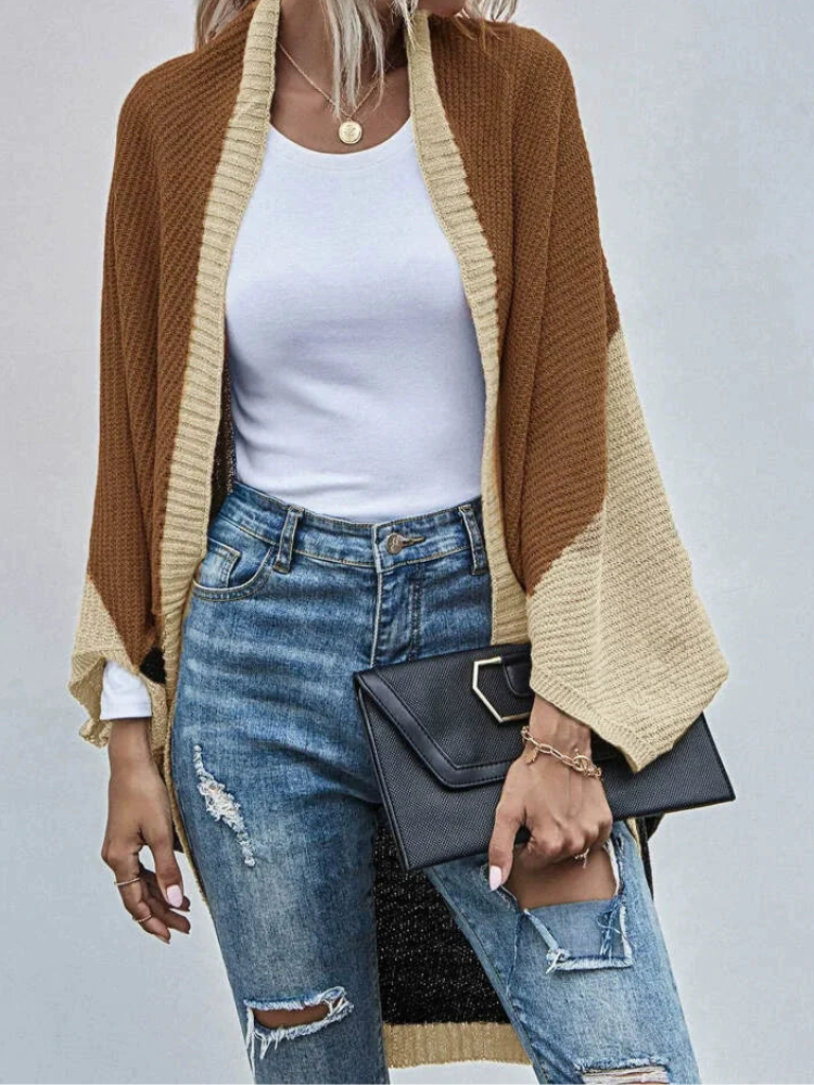 LeRoxy | Oversized Cardigan met Vleermuismouwen | Comfortabele Gebreide Damestrui