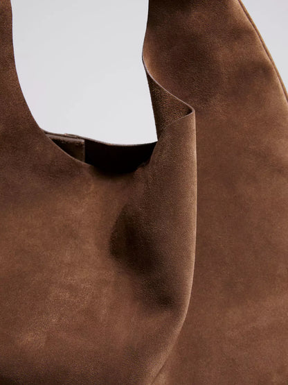 LeRoxy | Vegan Suède Tote Tas | Ruime Draagtas met Magnetische Sluiting