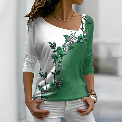 LeRoxy | Artistiek T-shirt in Contrasterende Kleuren | Unieke Mode voor Stijlvolle Outfits