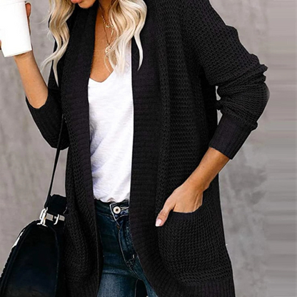 LeRoxy | Dames Cardigan Gebreid | Zacht Relaxed Vest met Zakken