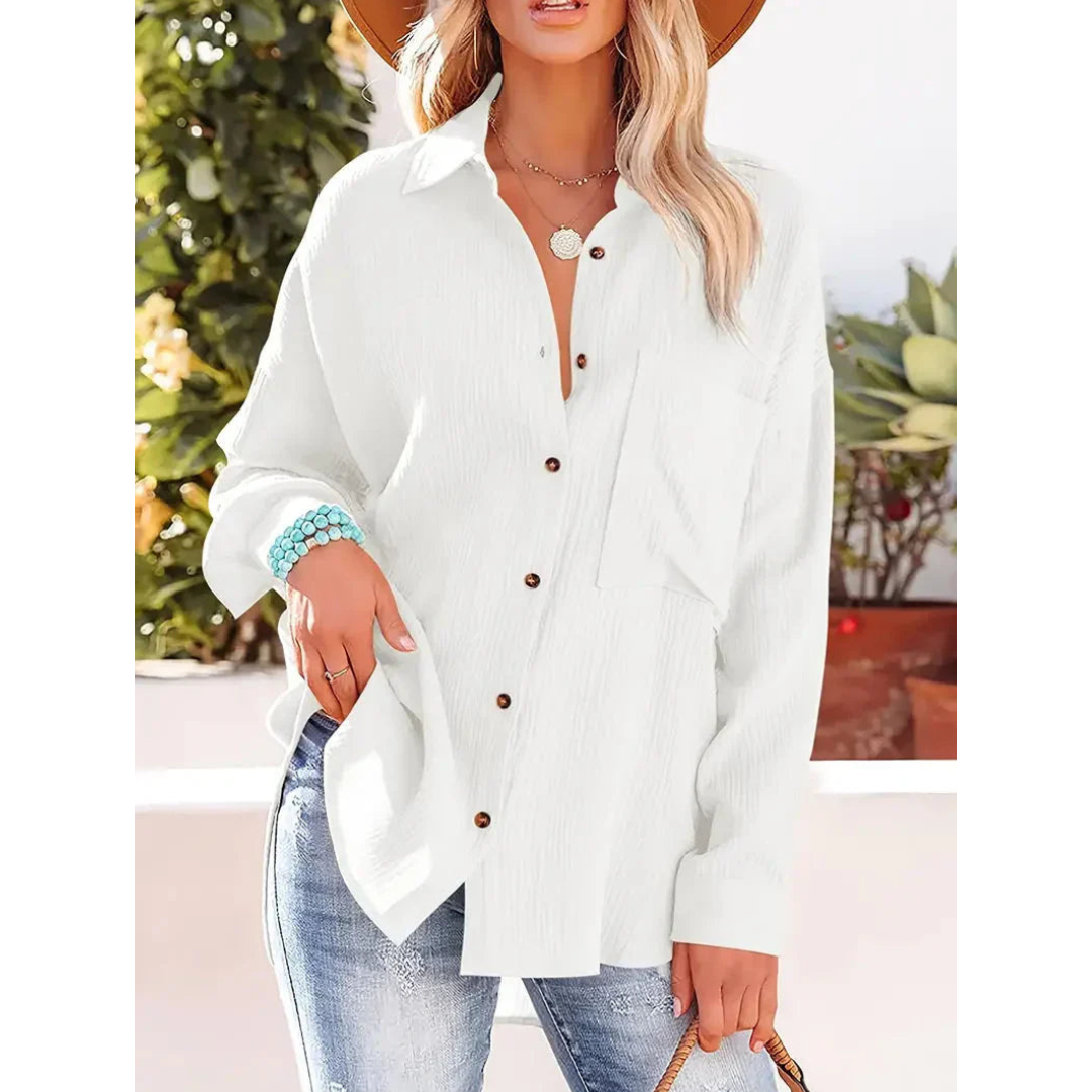 LeRoxy | Dames Casual Overhemd met Knopen | Luchtig en Comfortabel