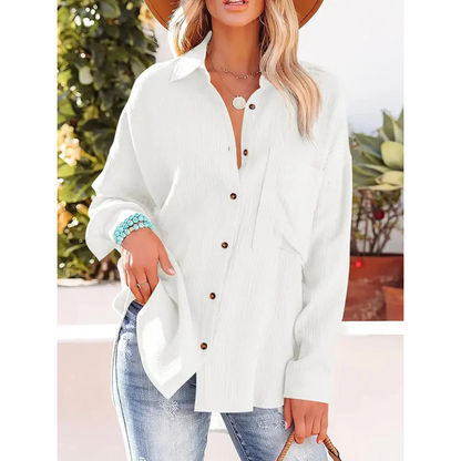 LeRoxy | Dames Casual Overhemd met Knopen | Luchtig en Comfortabel