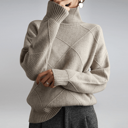 LeRoxy | Coltrui Dames | Zachte Gebreide Trui met Col | Comfortabele Wintertrui