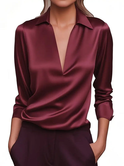 LeRoxy | Elegante Damesblouse met V-Hals | Stijlvolle Blouse voor Dames