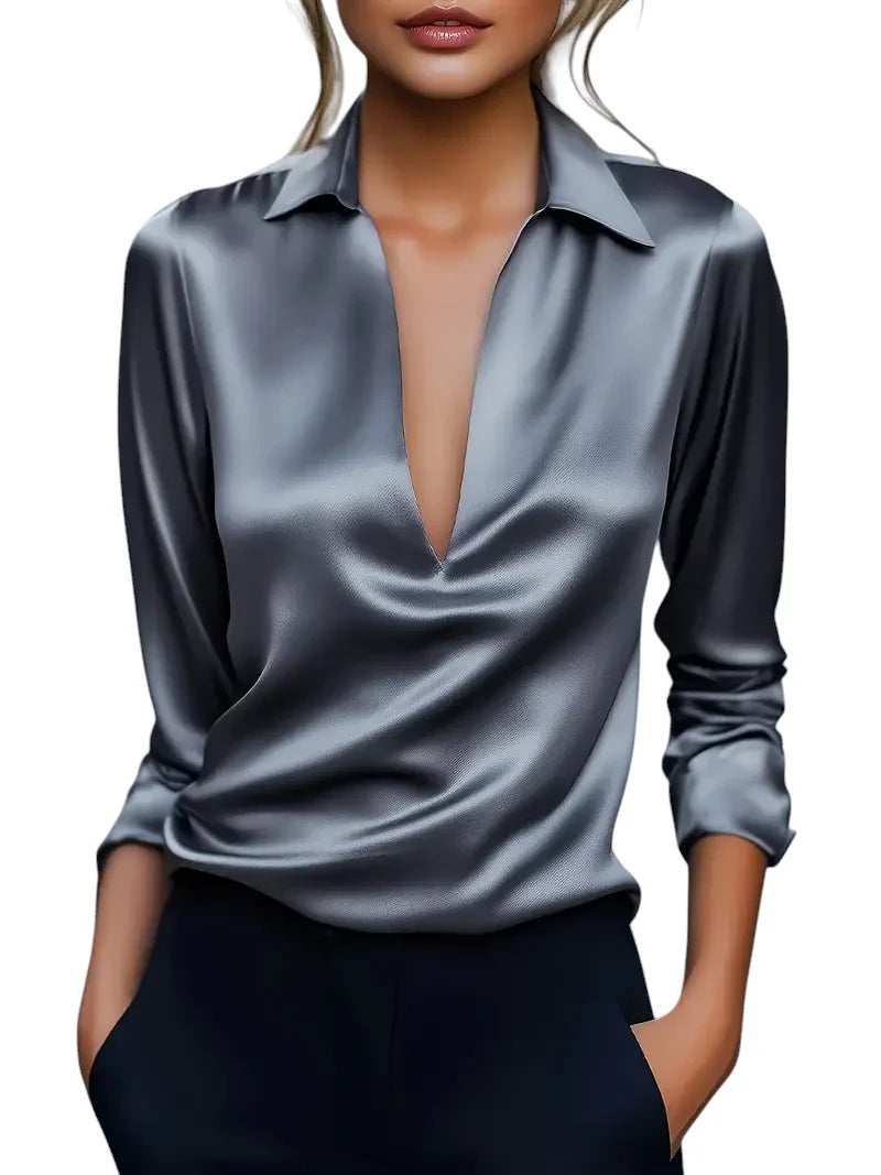 LeRoxy | Elegante Damesblouse met V-Hals | Stijlvolle Blouse voor Dames