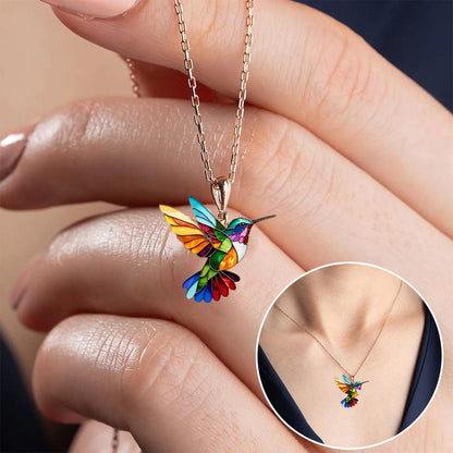 LeRoxy | Kolibrie Ketting met Kleurrijk Design | Stijlvol Sieraad geïnspireerd door de natuur