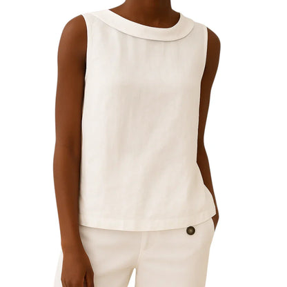 LeRoxy | Dames Mouwloze Top met Verfijnde Achterkraag | Zomer Blouse