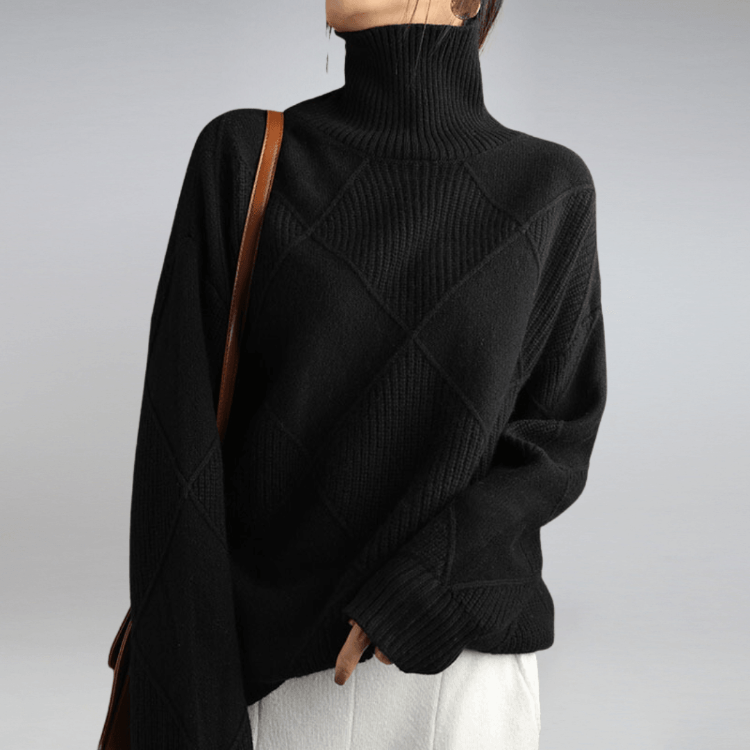 LeRoxy | Coltrui Dames | Zachte Gebreide Trui met Col | Comfortabele Wintertrui