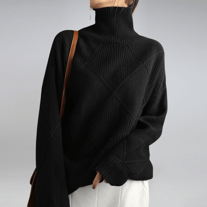 LeRoxy | Coltrui Dames | Zachte Gebreide Trui met Col | Comfortabele Wintertrui