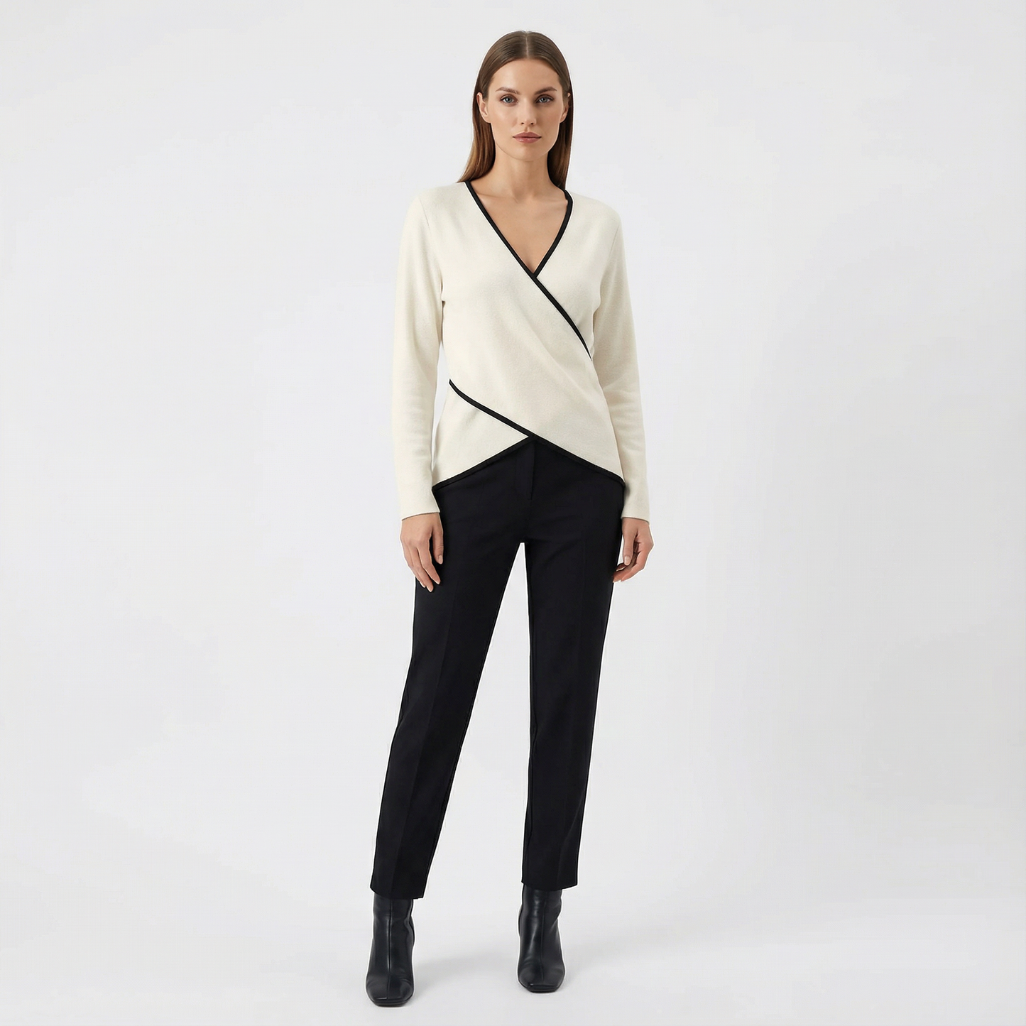 LeRoxy | Luxe damestrui met V-hals | stijlvolle en comfortabele pullover van hoge kwaliteit