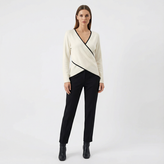 LeRoxy | Luxe damestrui met V-hals | stijlvolle en comfortabele pullover van hoge kwaliteit