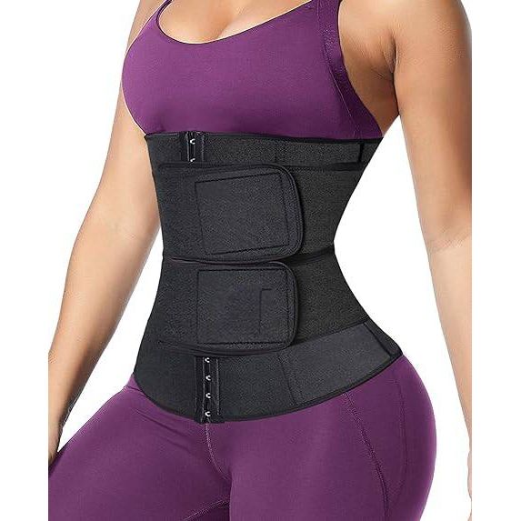 LeRoxy | Dames Sauna Taille Trainer | Afslank Corset voor Sport | Zwart of Grijs