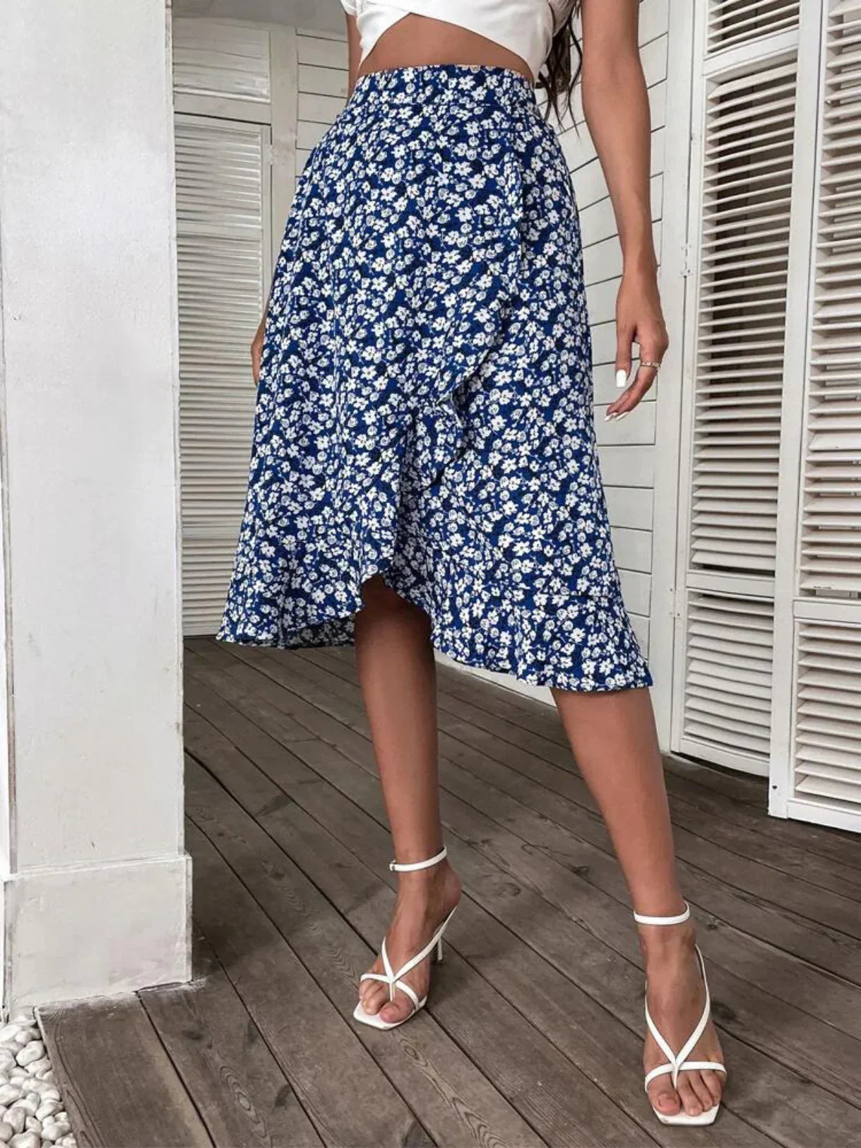 LeRoxy | Midi-Rok met Bloemen | Elegante & Trendy Damesrok | Nu Shoppen!