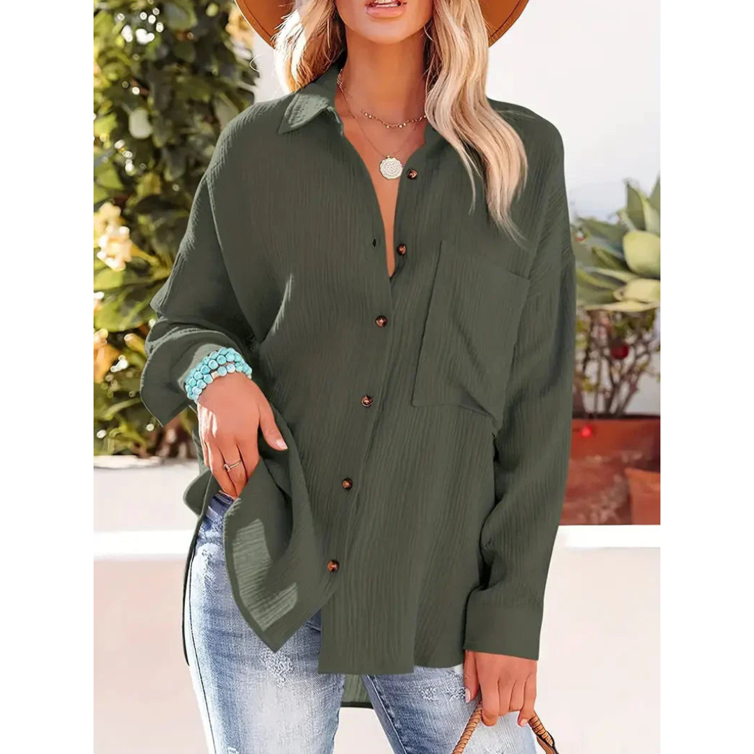 LeRoxy | Dames Casual Overhemd met Knopen | Luchtig en Comfortabel
