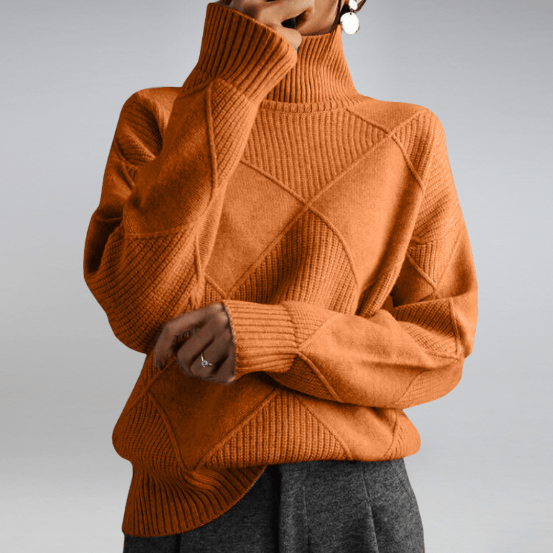 LeRoxy | Coltrui Dames | Zachte Gebreide Trui met Col | Comfortabele Wintertrui