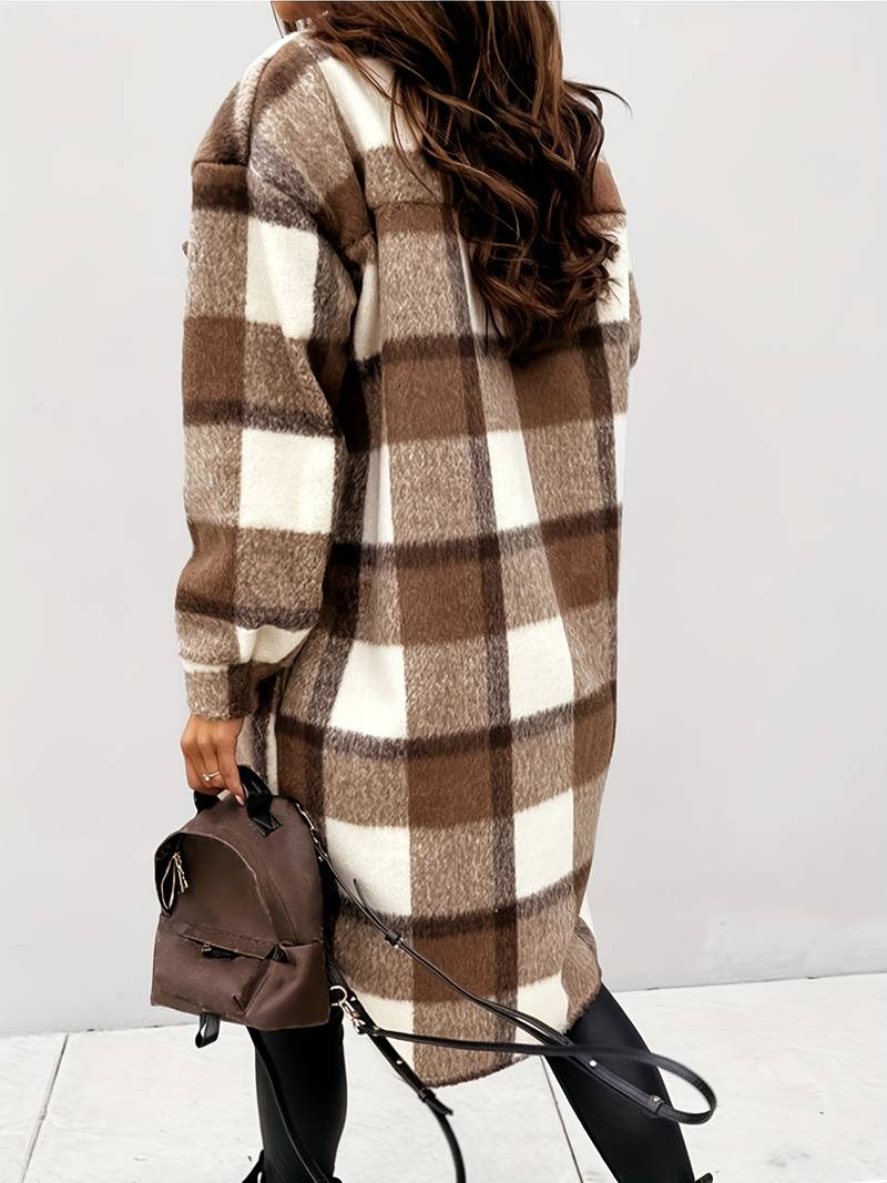LeRoxy | Trendy Ruitjes Jas voor Dames | Stijlvolle Herfst/Winterjas