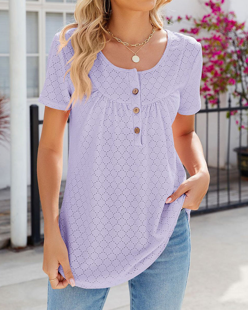 LeRoxy | Shirt met Knopen | Trendy Lente en Zomer Must-Have voor Elke Garderobe