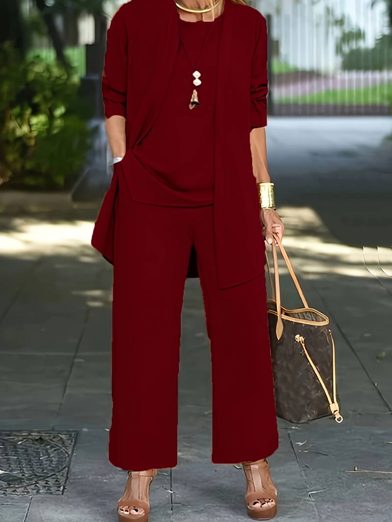 LeRoxy | Dames Broekpak Set | Elegante 3-delige Outfit voor Vrouwelijke Stijl