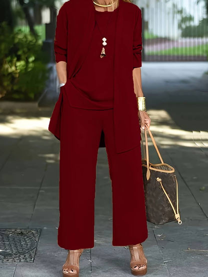 LeRoxy | Dames Broekpak Set | Elegante 3-delige Outfit voor Vrouwelijke Stijl