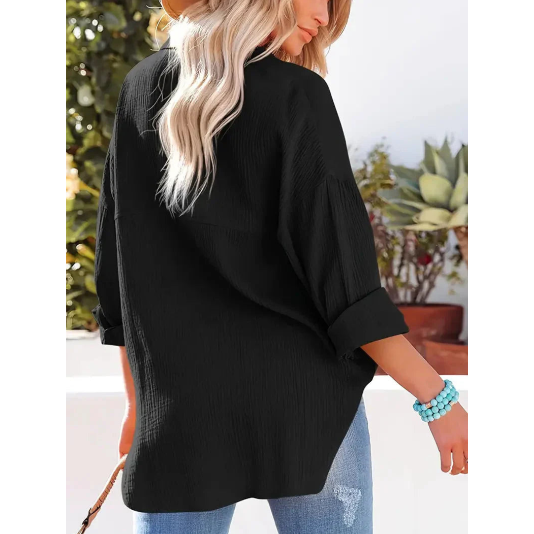 LeRoxy | Dames Casual Overhemd met Knopen | Luchtig en Comfortabel