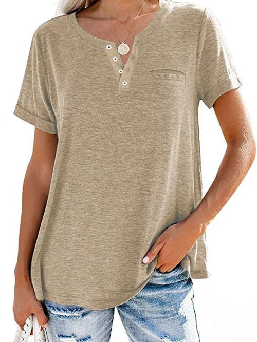 LeRoxy | Dames Shirt met Korte Mouwen | Perfect voor Lente en Zomer