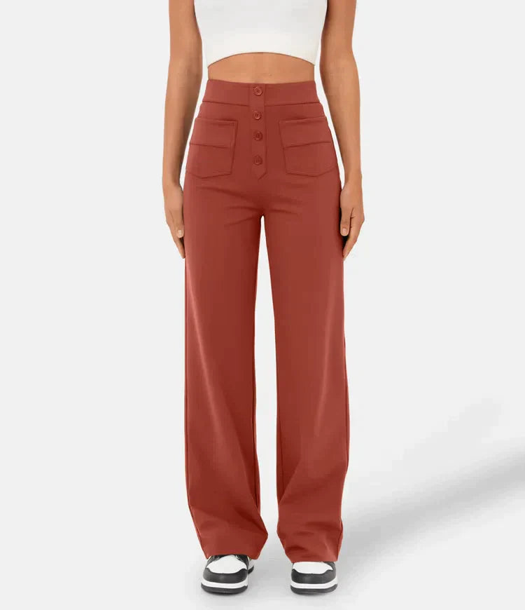 LeRoxy | Broek met Knoopsluiting | Stijlvolle en Comfortabele Damesbroek