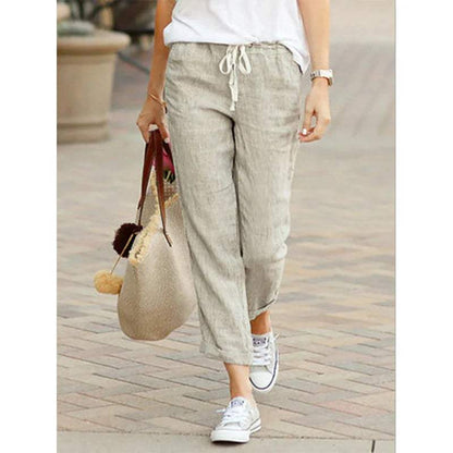 LeRoxy | Luchtige Dames Linnen Broek | Casual Zomerbroek voor Lente & Zomer