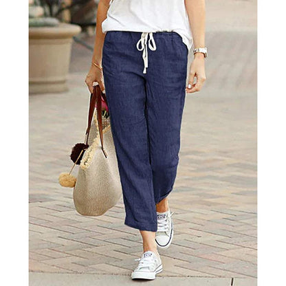LeRoxy | Luchtige Dames Linnen Broek | Casual Zomerbroek voor Lente & Zomer