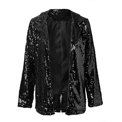 LeRoxy | Lange Glanzende Feestjas Blazer voor Dames |  Elegant & Glinsterend